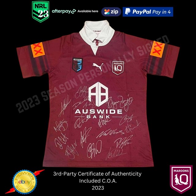 Queensland State of Origin Signed Jersey 2023 Rugby League Signed Jersey NRL Queensland State of Origin Signed Jersey 2023 Rugby League Signed Jersey NRL