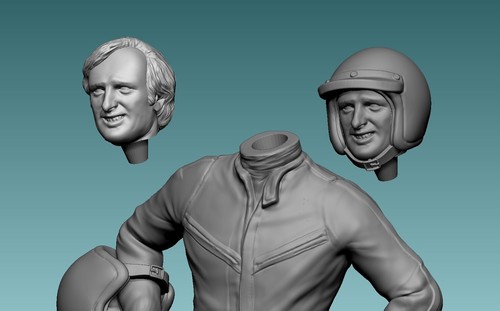 CHRIS AMON PAINTED FOR HOT WHEELS SPARK CMC EXOTO 1:18 - Imagen 5 de 17
