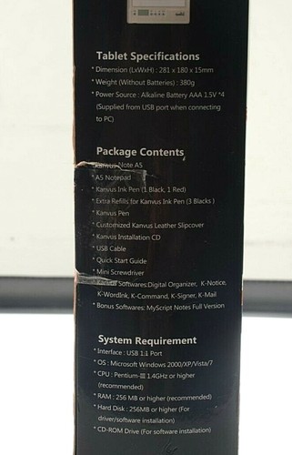 Kanvus Grafiktablett Note A5 Digitaler Notizblock mit Zubehör  - Bild 10 von 12