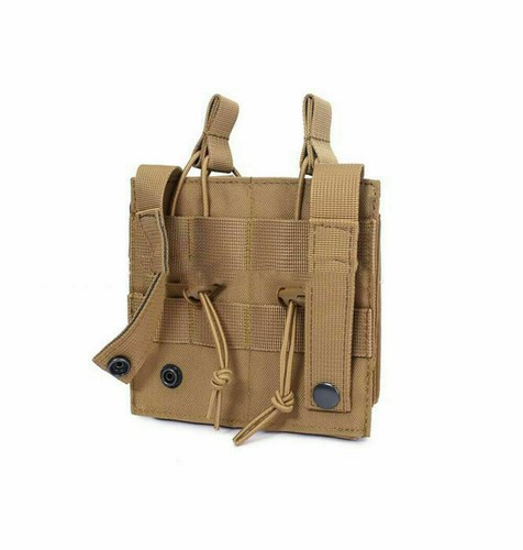 Outdoor Double Pistol Magazine Ammo Pouch MOLLE Airsoft Military Tactical Army - Foto 16 di 18