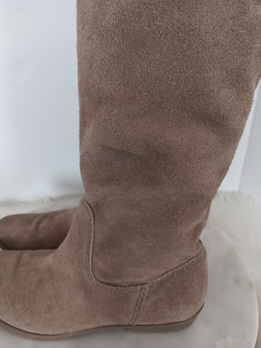 Stivali donna Nine West Frollic 7 taupe scamosciati alti slouch boho pull on contadino - Foto 5 di 14