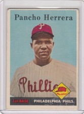 1958 Topps Baseball Card #433 Pancho Herrera Philadelphia Phillies - Ex