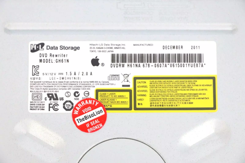 Original Apple H-L GH61N DVD RW Optical Drive SuperDrive 678-0607A Mac Pro A1289 - Photo 6/8