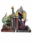 Vintage 80s Mythical Wizard Magic Dungeon Dragons Gothic Legends Bookends