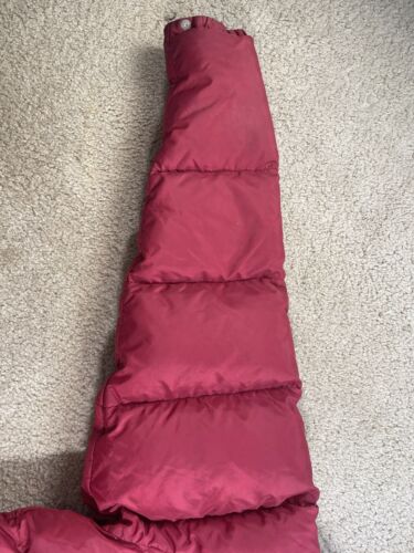 VINTAGE GOOSE DOWN PUFFER JACKET MEDIUM RED w HOOD WESTERN MOUNTAINEERING - Bild 19 von 23