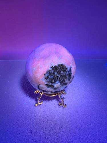 Virbickas Amethyst/Calcit Druzy Kugel Quarz Kristall UV reaktive Heilung 1+ Pfund - Bild 3 von 18