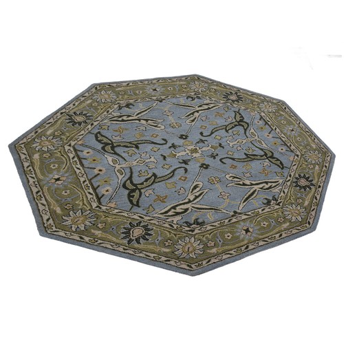 Eco-Friendly Hand Tufted Wool Area Rug Oriental Blue Green BBH Homes BBK00503 - Picture 101 of 135