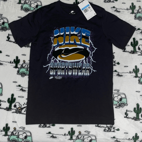 New the Nike tee sportswear for little boys kids size medium dark green / grey - Picture 2 of 7