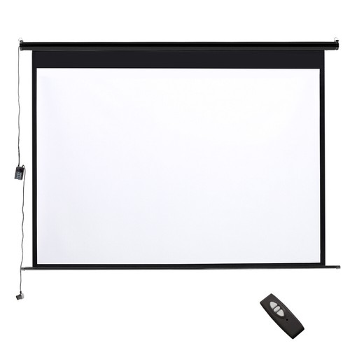 Remote Motorized/Manual Pull-Down Home Office Cinema Media Projector Screen 4:3 - Picture 23 of 42