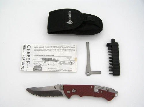 Gerber Hinderer Rescue Tool with the Complete Rare Tool Set