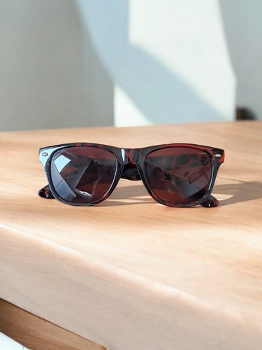 4 verkaufte moderne Vintage Browline Sonnenbrille Tiermotiv braunes Gestell/Farbton Qualität. - Bild 2 von 15