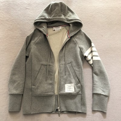 thom browne zip up hoodie