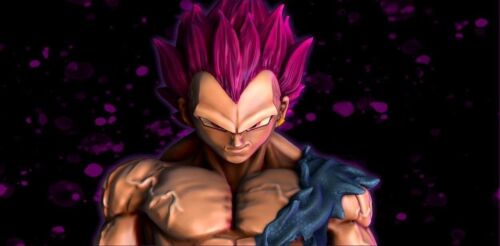 vegeta ultra ego dragon ball diorama resina 200mm pintado a mano unica coleccion - Imagen 3 de 6