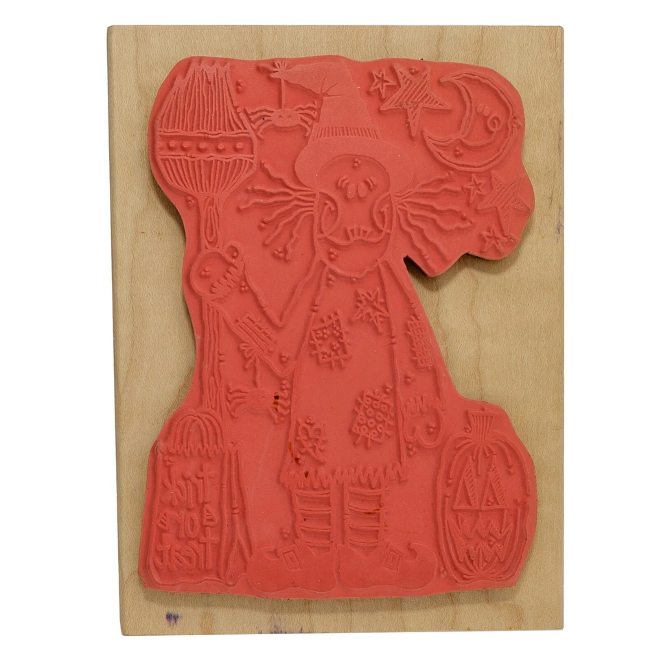 Whipper Snapper Designs - Halloween Witch A022 - Wood Mount Rubber Stamp - Image 2 of 4