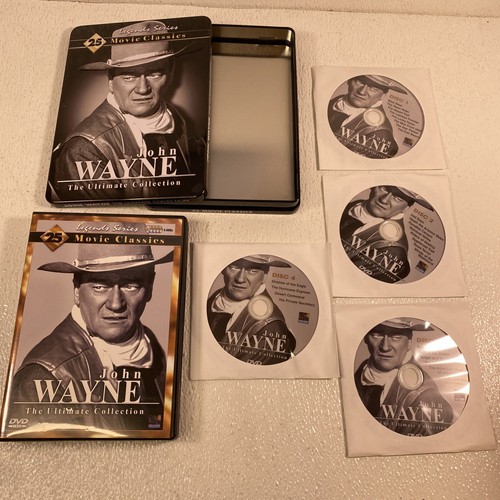 John Wayne: Ultimate Collection 25 Movies - Collectible Tin - DVD - VERY GOOD - Foto 3 di 11