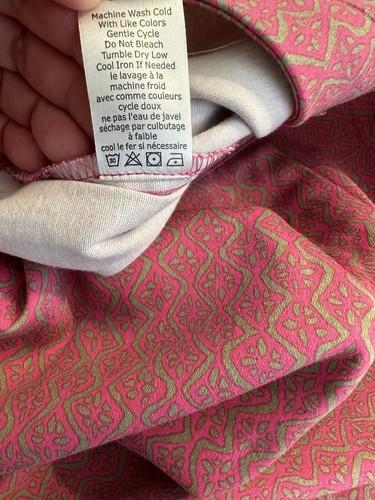 New SIGRID OLSEN Studio Pink Pants Straight Leg Ankle Crop Geo Sz 16W Plus NWT - Picture 11 of 11