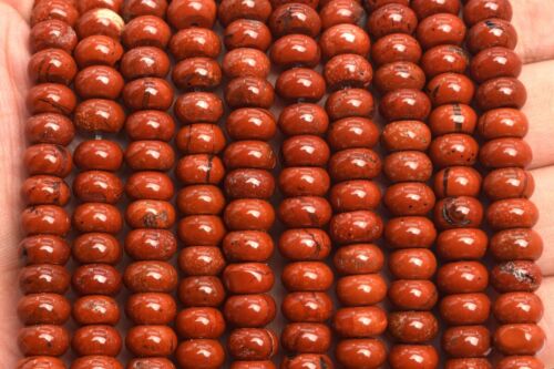 Cuentas sueltas rondelle de jaspe rojo natural grado AA 6x4MM 8x5MM 10x6MM - Imagen 3 de 10