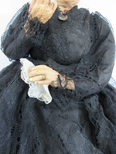 ÚNICA Muñeca Artista Original Abuela Victoriana Esculpida con Cuerpo de Tela Posable - Imagen 4 de 14