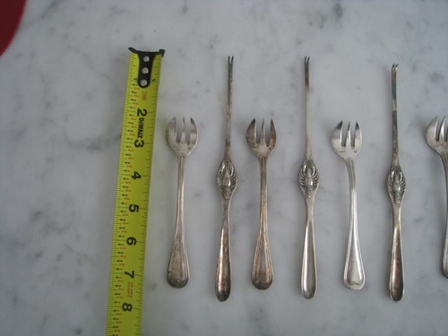 Set of 6 Antique French Boulenger Lobster Shellfish Forks 2 Star Blanc - Picture 9 of 9