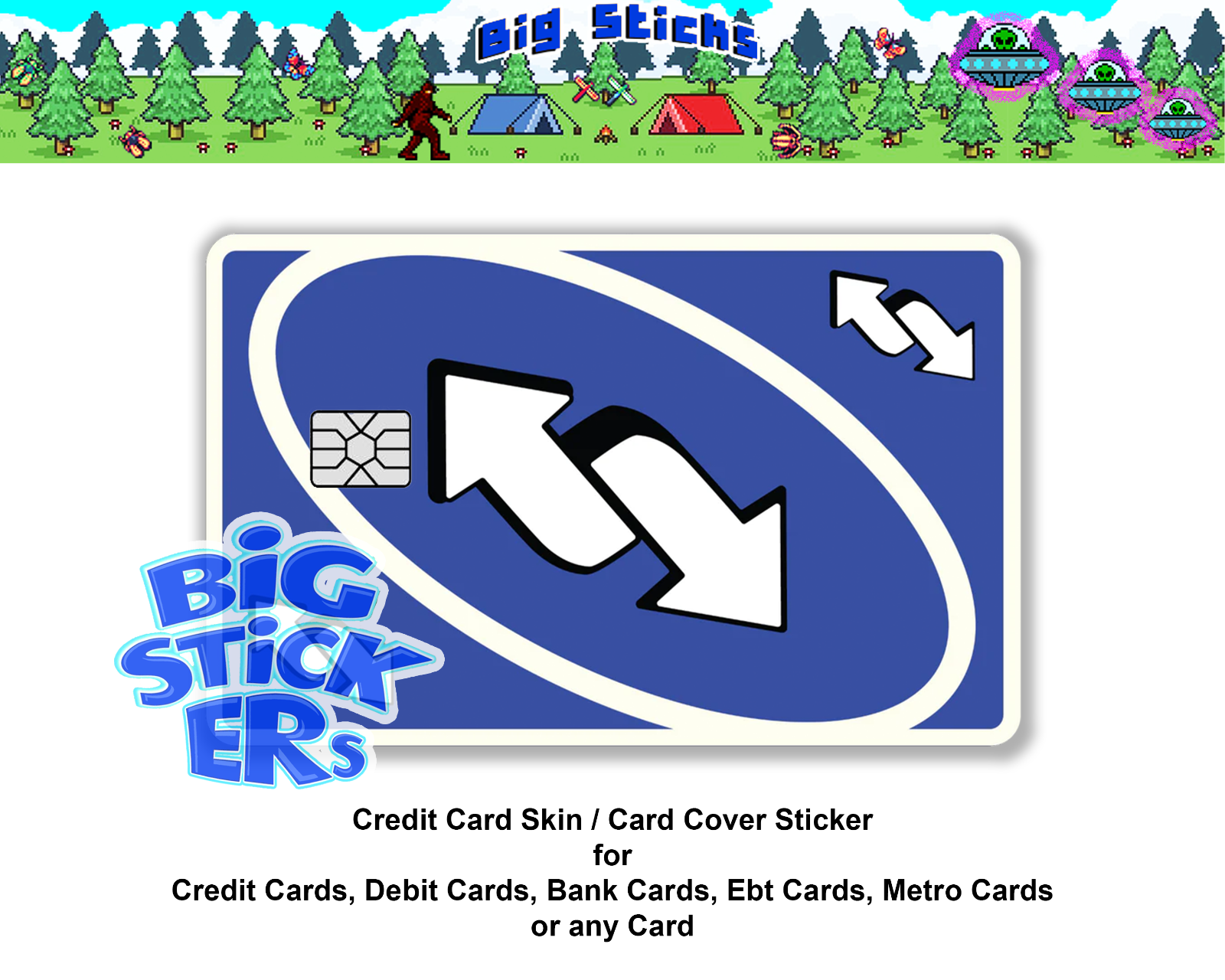 Blue Uno Reverse Card Sticker for Sale by SnotDesigns