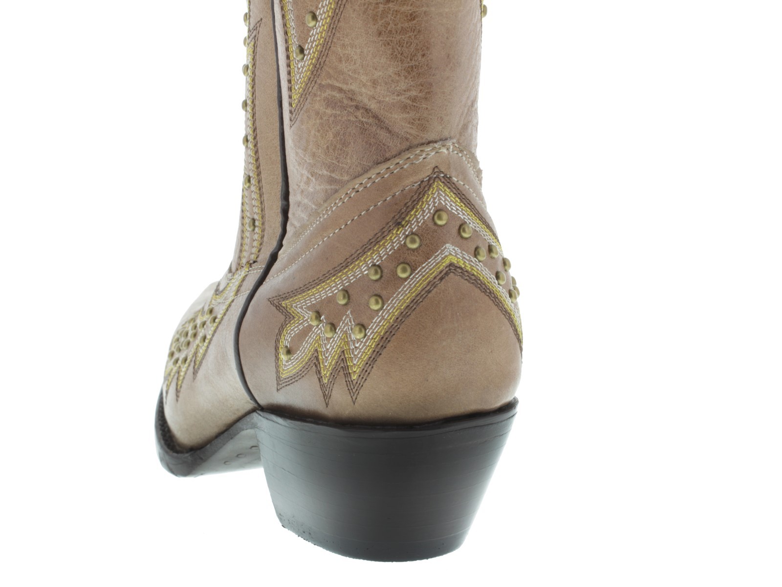 oro Claro Con Tachas Para Mujer Marrón Claro oro Cuero Occidental Rodeo Vaquera botas de Montar SNIP b60970 oro Claro Con Tachas Para Mujer Marrón Claro oro Cuero Occidental Rodeo Vaquera botas de Montar SNIP b60970