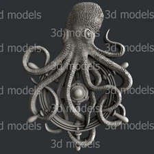 3d STL models for CNC, Artcam, Aspire, relief octopus