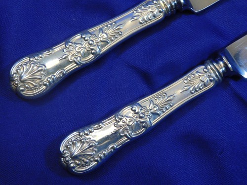 TIFFANY ENGLISH KING STERLING SILVER PLACE KNIFE OLD BLADE BOLSTER - VERY GOOD - Picture 5 of 11