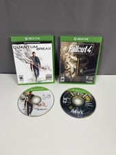 Xbox One - 2 Game Lot- Quantum Break / Fallout 4 - Excellent