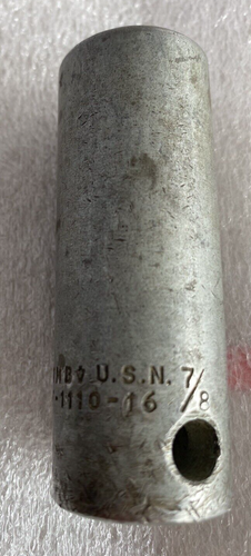 Vintage USN 7/8" 6 pt. Enchufe profundo de accionamiento de 1/2" PLVMB USN NAFR 1110-16 - Imagen 7 de 7