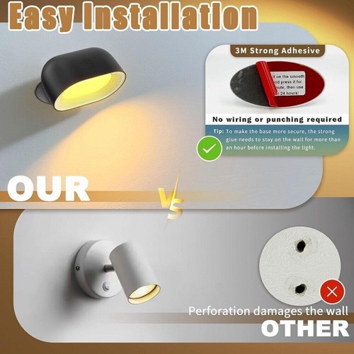 LED wall light magnetic wall light cordless wall light battery remote control - Picture 9 of 12