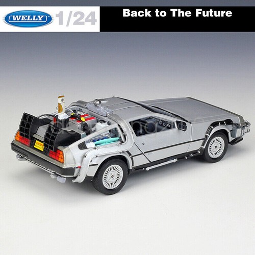 1:24 Back To The Future 2 Delorean Fly Mode Time Machine WELLY Metal Model Car - Picture 6 of 9