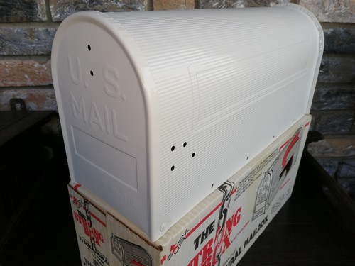 US Mailbox The Strong Box buzón de aluminio blanco original USA Mail - Imagen 6 de 16