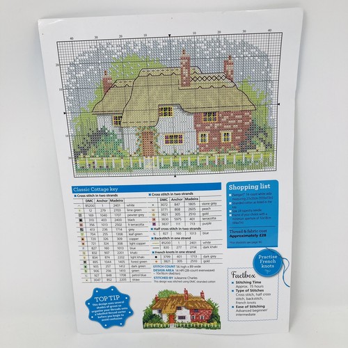 Stitch a Classic Cottage Cross Stitch Chart By Lesley Teare Designer - Picture 2 of 2