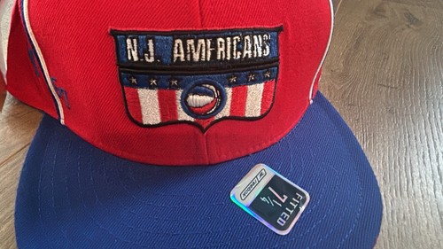 REEBOK HWC New Jersey NJ AMERICANS ABA Fitted Hat Cap NETS Basketball NBA 7 1/4 - Picture 3 of 11