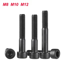 Grade 12.9 Allen Socket Screws Cap Head Bolts Black Alloy Steel M8 M10 M12