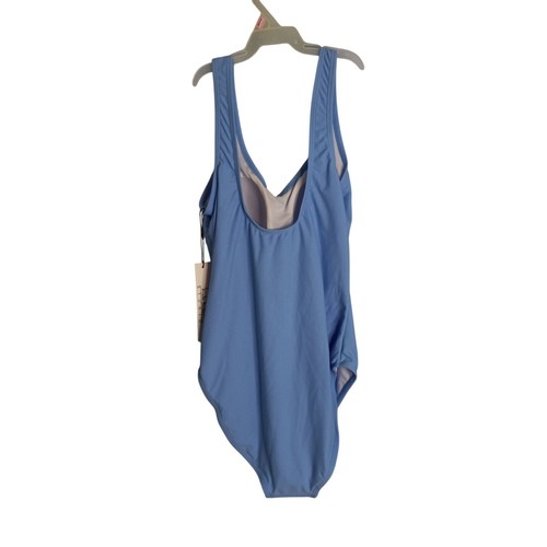 Nicole Miller Studio Size S One Piece Swimsuit Bathing Suit Scoop Back Blue NEW - Picture 3 of 9