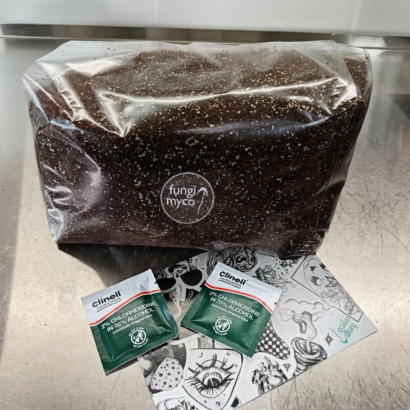 Pasteurised Higher Moisture Substrate for Growing Mushrooms
