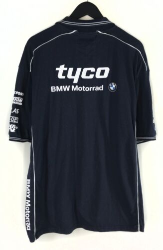 Men's BMW Tyco Polo Shirt Navy Dark Blue Short Sleeve Shirt Size XL - Picture 3 of 13