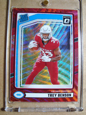 2024 Trey Benson Panini Donruss Optic Rated Rookie Red Wave Prizm RC MINT 🔥🔥🔥