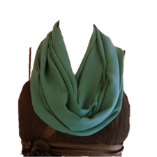 Dark Green Scarf. Infinity Scarf. Circle Scarf. Loop Scarf. Chiffon Scarf. 