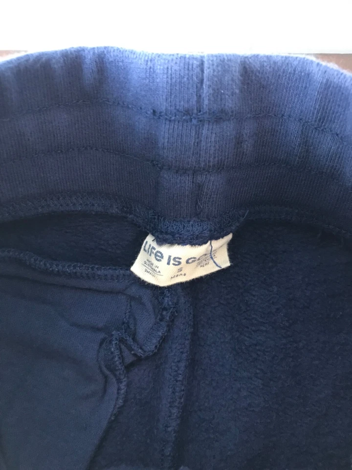 Pantalones Cortos Life is Good Para Hombre S Algodón Jersey Cintura Elástica Cordón Azul Marino Foto 4 de 4