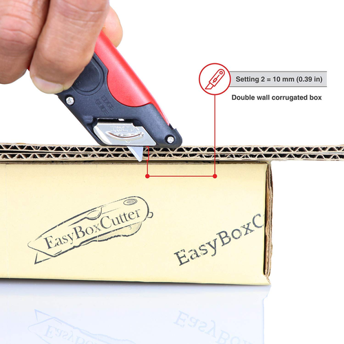 Easy Cut 2000N RED Safety Box Cutter Knife with Holster (Pack of 3 Cutters) - Picture 10 of 14