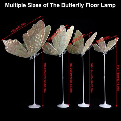 Lámpara de pie colorida mariposa 2 piezas accesorios de decoración de techo para boda fiesta EE. UU. - Imagen 15 de 19