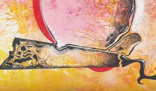 art abstract painting modern contemporary figurative surrealism decor fluo print - Picture 4 of 24