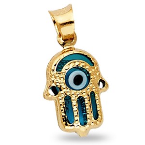 Open Hamsa Hand Good Luck Charm Pendant S/M/L Size Solid 14K Yellow Gold Open Hamsa Hand Good Luck Charm Pendant S/M/L Size Solid 14K Yellow Gold