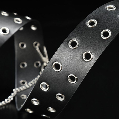 Jeans Waist Belt Stretchy Buckle Belt Waist Belt Decoration Double Grommet Belt - Picture 12 of 12