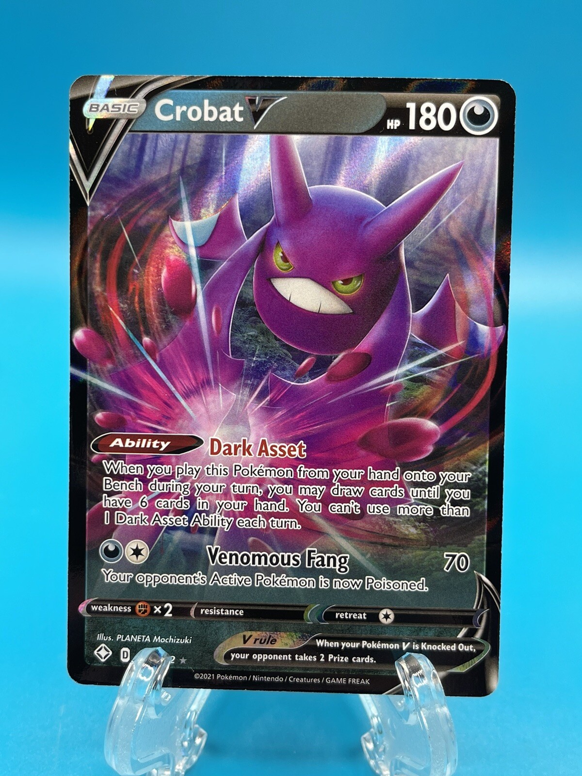 Crobat V Shining Fates 44/072 Ultra Rare NEAR MINT+ Pokemon Card