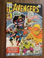 Avengers #88 1971 - Psyklop Hulk Fine/very  Condition Marvel Bronze