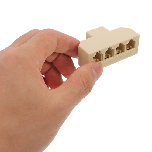 4 Stück Vier-Wege-Festnetzadapter Vier-Wege-Telefon-Splitter-Adapter - Bild 8 von 12