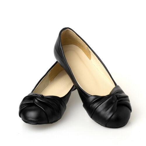 Large Size 34-47 Ladies Loafers Slip On Round Toe Casual Outdoors Flats Pumps - Picture 4 of 29